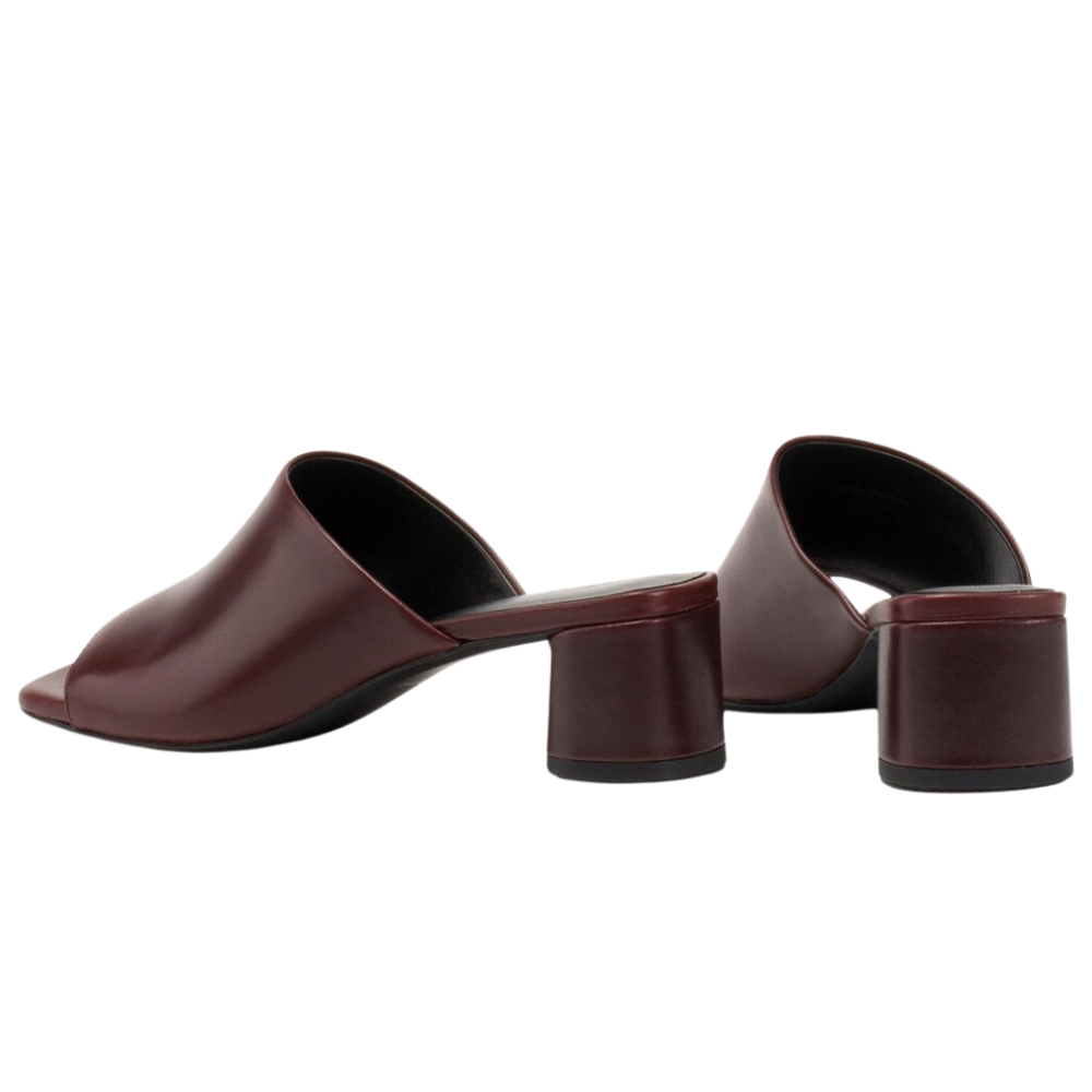 Piper Leather sandaler med hæl - Cherry